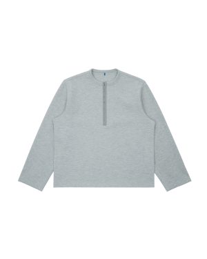 Heather Grey Cropped Henley